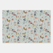 Pawty Dog Welppy Birthday Party lasse Geschenkpapier Set (Vorderseite)