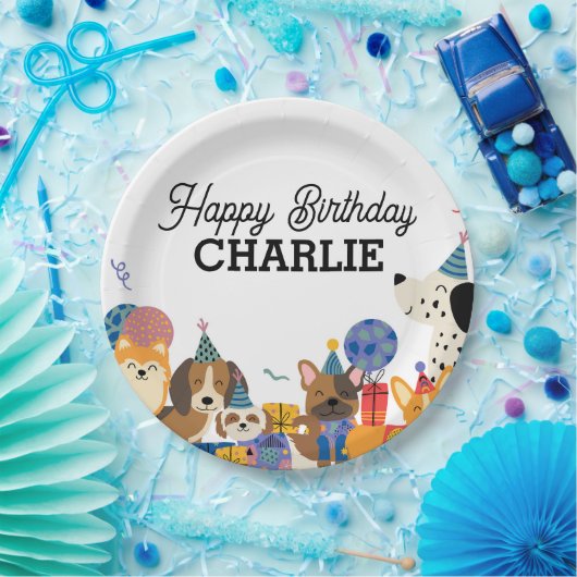 Pawty Dog Welppy Birthday Party lasse Pappteller (Party)