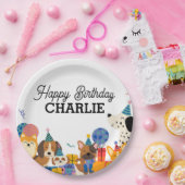 Pawty Dog Welppy Birthday Party lasse Pappteller (Party)