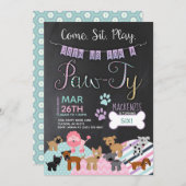 Pawty Einladung (Vorne/Hinten)