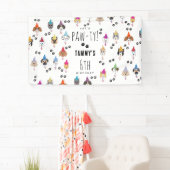 Pawty Niedliche Geburtstag Party Hunde Banner (Insitu)