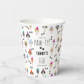 Pawty Niedliche Geburtstag Party Hunde Pappbecher (Links)