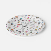 Pawty Niedliche Geburtstag Party Hunde Pappteller (Schrägansicht)