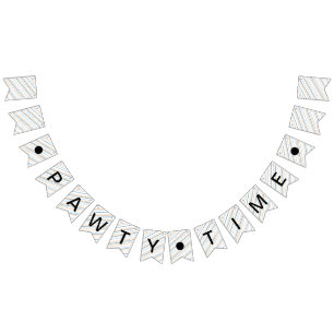 Pawty Time Fun Strip Hund Haustier Geburtstag Wimpelkette