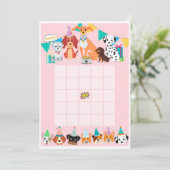 Pawty Welpen gebürtige Bingokartoffeln Einladung (Stehend Vorderseite)