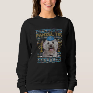 Pawzel Tov Jewish Weimaraner Dog Funny Hanukkah Pr Sweatshirt