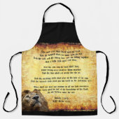 Pax Christos, Löwe mit Isaiah 11:6-9 Schürze (Vorderseite)