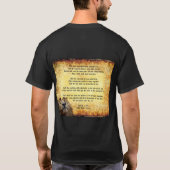 Pax Christos, Löwe mit Isaiah 11:6-9 T-Shirt (Rückseite)