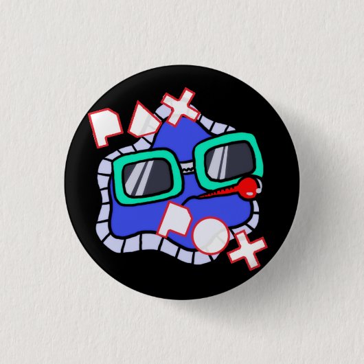 Pax-Pockenknopf im Schwarzen Button (Vorderseite)