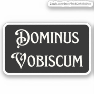 Pax Tecum Niedlicher lateinkatholischer Friede sei Aufkleber