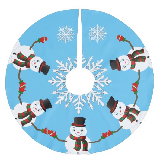Pax the snowman polyester weihnachtsbaumdecke (Vorderseite)