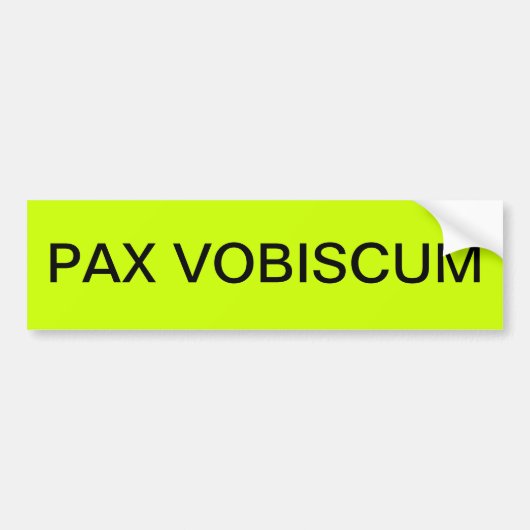 PAX VOBISCUM AUTOAUFKLEBER (Vorne)