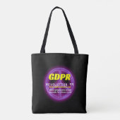 Paxspiration GDPR grundlegende schwarze Tasche (Rückseite)