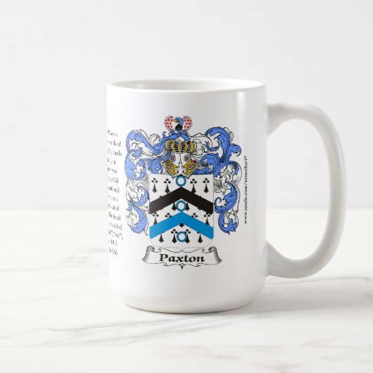 Paxton, der Ursprung, die Bedeutung und das Wappen Kaffeetasse (Rechts)