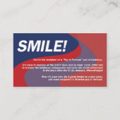 Pay It Forward 911 Smile Cards! Visitenkarte (Vorderseite)