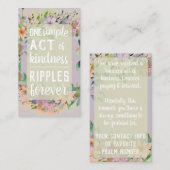 Pay it Forward Random Act Kindness Cute Wildflower Visitenkarte (Vorne/Hinten)