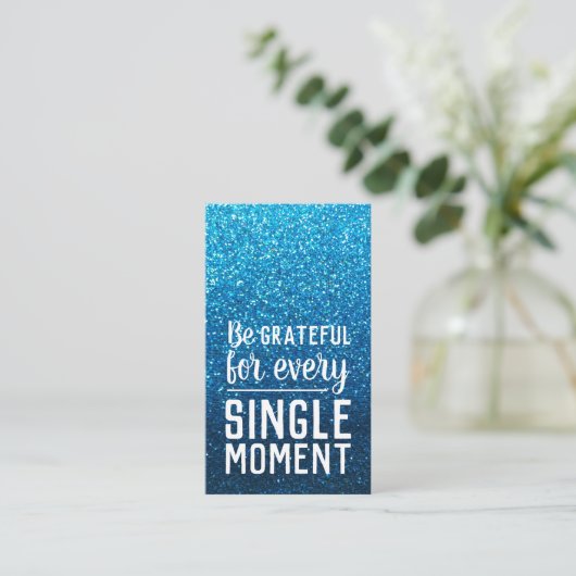 Pay it Forward Random Act of Kindness Aqua Blue Visitenkarte (Stehend Vorderseite)