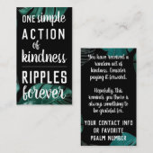 Pay it Forward Random Act of Kindness Dschungel Visitenkarte (Vorne/Hinten)