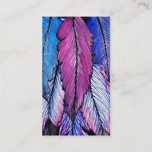 Pay it Forward Random Act of Kindness Feathers Visitenkarte (Vorderseite)