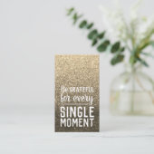 Pay it Forward Random Act of Kindness Gold Glitter Visitenkarte (Stehend Vorderseite)