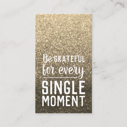 Pay it Forward Random Act of Kindness Gold Glitter Visitenkarte (Vorderseite)