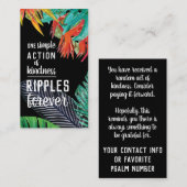 Pay it Forward Random Act of Kindness Paradise Visitenkarte (Vorne/Hinten)