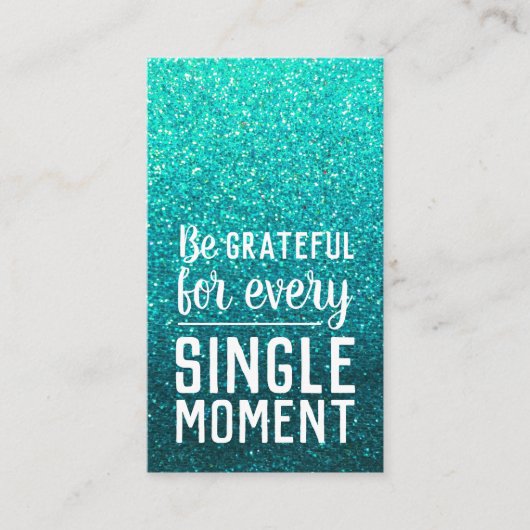 Pay it Forward Random Act of Kindness Turquoise Visitenkarte (Vorderseite)