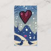Pay it Forward Random Act of Kindness Winter Birds Visitenkarte (Vorderseite)