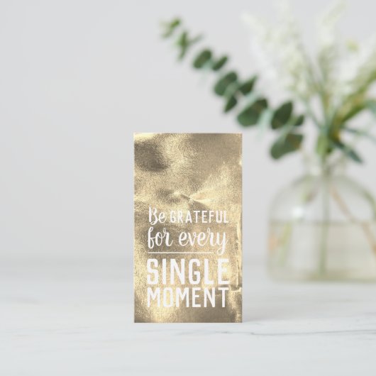 Pay it Forward Random Kindness Act Gratitude Gold Visitenkarte (Stehend Vorderseite)