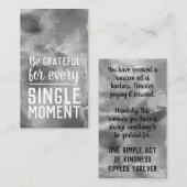 Pay it Forward Random Kindness Gratitude Silver Visitenkarte (Vorne/Hinten)