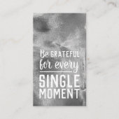 Pay it Forward Random Kindness Gratitude Silver Visitenkarte (Vorderseite)