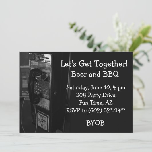 Pay Phone - Einladung (Stehend Vorderseite)