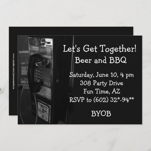 Pay Phone - Einladung (Vorne/Hinten)