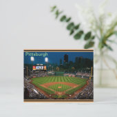 Pay Post Card PNC Park bei Nacht Postkarte (Stehend Vorderseite)