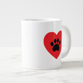 Pay Print Heart Jumbo Tasse