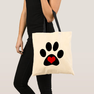 Pay Print Liebe Red Heart Tote Tasche
