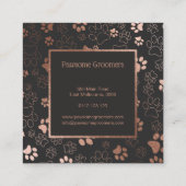 Pay Print Rose Gold Vielen Dank für Ihre Rabatte K Quadratische Visitenkarte (Rückseite)