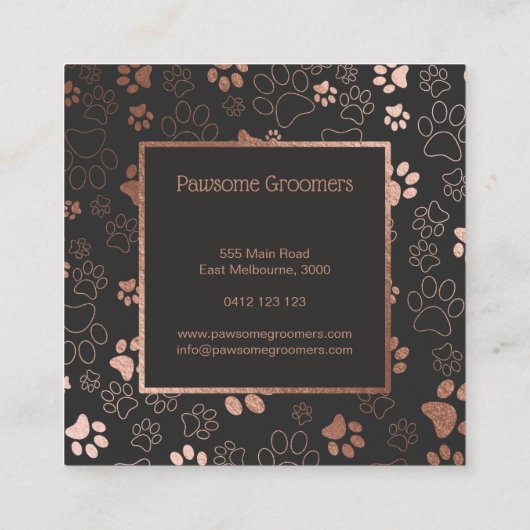 Pay Print Rose Gold Vielen Dank für Ihre Rabatte K Quadratische Visitenkarte (Rückseite)