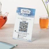 *~* PAY QR Code Tabletop Tabelle Zehntelschild Sockelschild (In SItu)