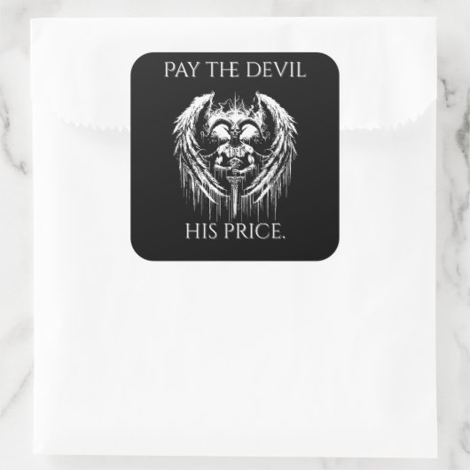 Pay the Devil His Price Quadratischer Aufkleber (Tasche)