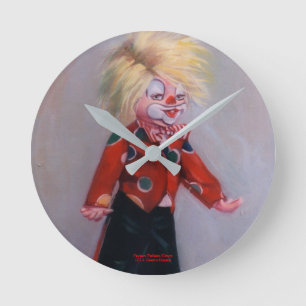Payaso/Pallaso/Clown Runde Wanduhr