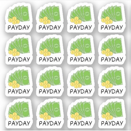 Paycheck Payday Erinnerung Finance Tracker-Kalende Aufkleber (Vorderseite)