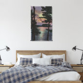 Payette Lake, ID - Evintide am Lake Scene Leinwanddruck (Insitu (Schlafzimmer))