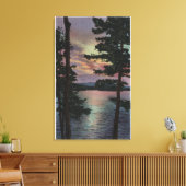 Payette Lake, ID - Evintide am Lake Scene Leinwanddruck (Insitu (Wohnzimmer))