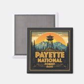 Payette National Forest Idaho Magnet (Vorderseite/Rückseite)