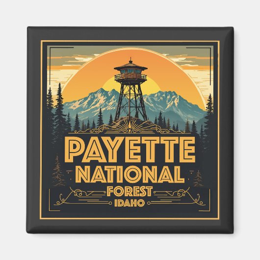 Payette National Forest Idaho Magnet (Vorne)