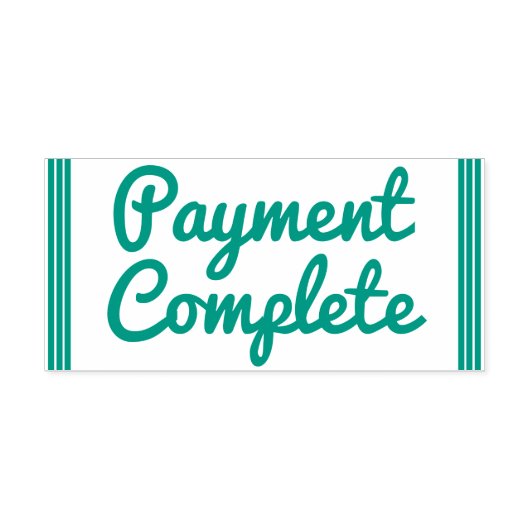 "Payment Complete"-Briefmarke aus Kautschuk Permastempel (Design)