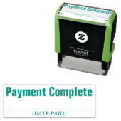 "Payment Complete"-Briefmarke aus Kautschuk Permastempel (Beispiel)