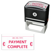 "Payment Complete"-Briefmarke aus Kautschuk Permastempel (Beispiel)