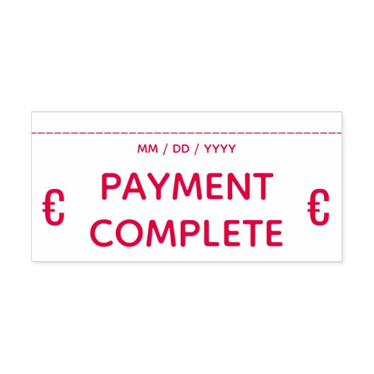 "Payment Complete"-Briefmarke aus Kautschuk Permastempel (Design)